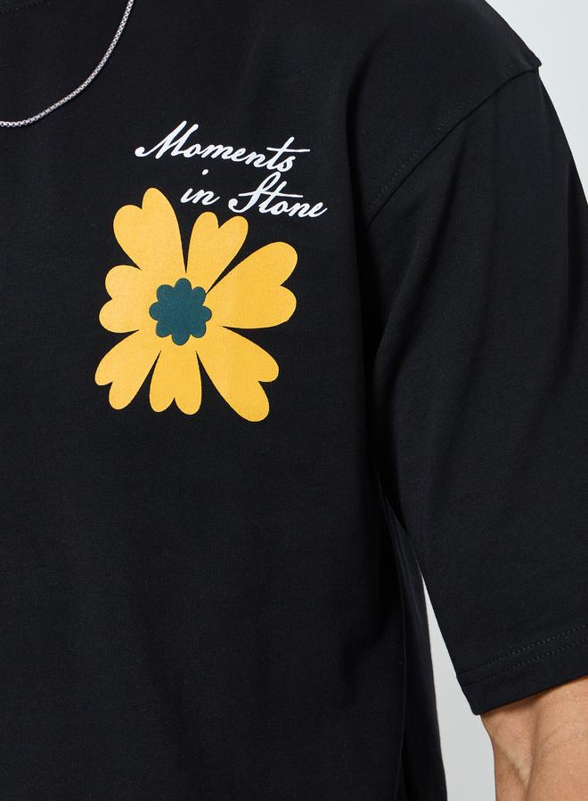 Styli Men Oversized Back Graphic T-Shirt - Image 3